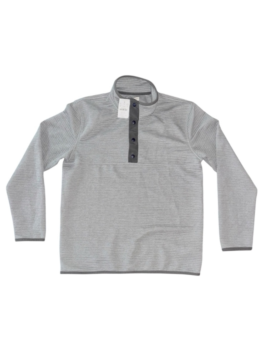 J. Crew Gray Ribbed Snap-Front Jacket